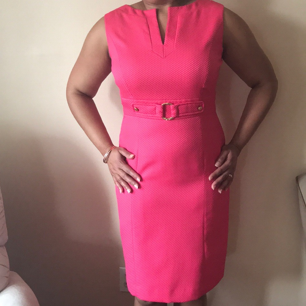 Tahari Hot Pink Dress